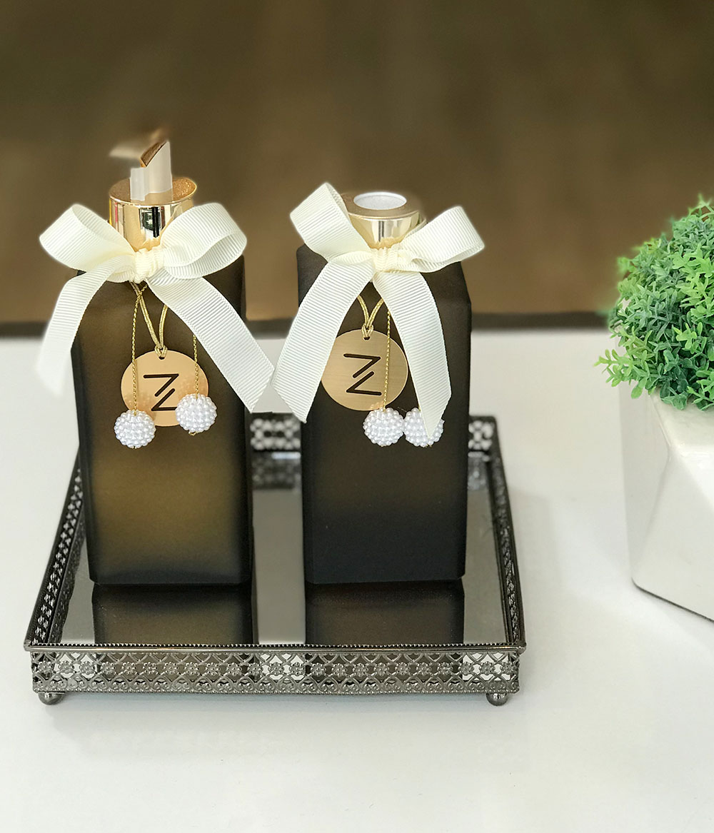 bandeja espelhada quadrada