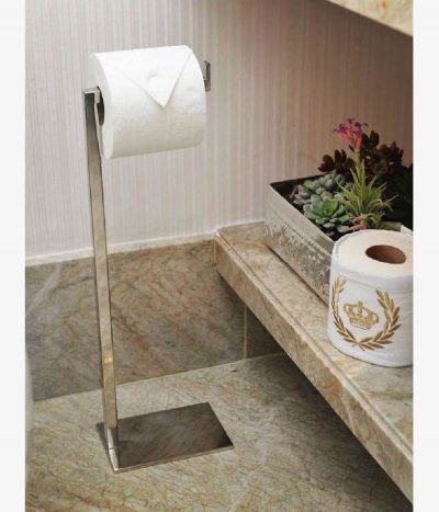 Porta papel higiênico inox simples Línea