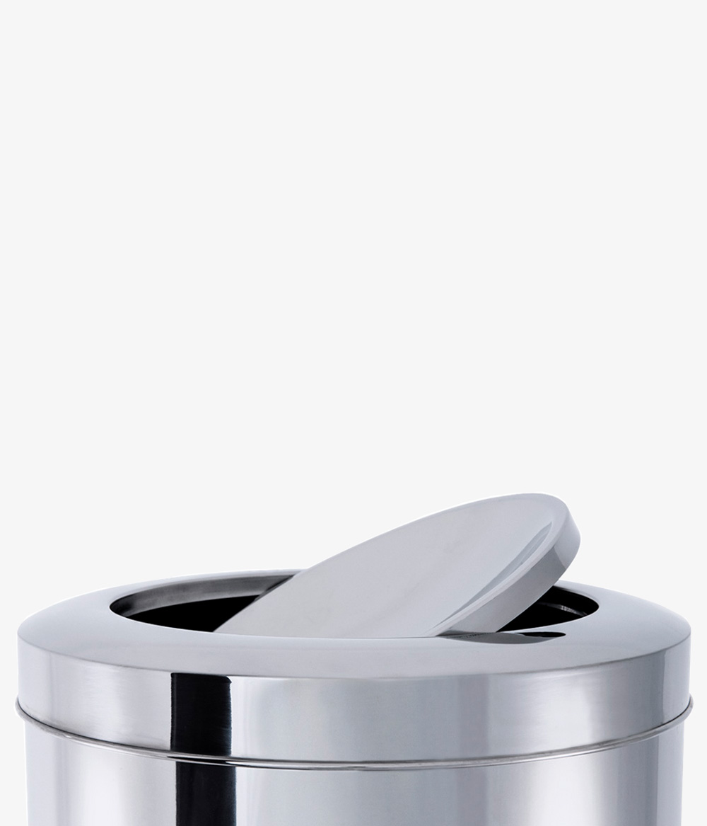 Lixeira Inox Com Tampa Basc