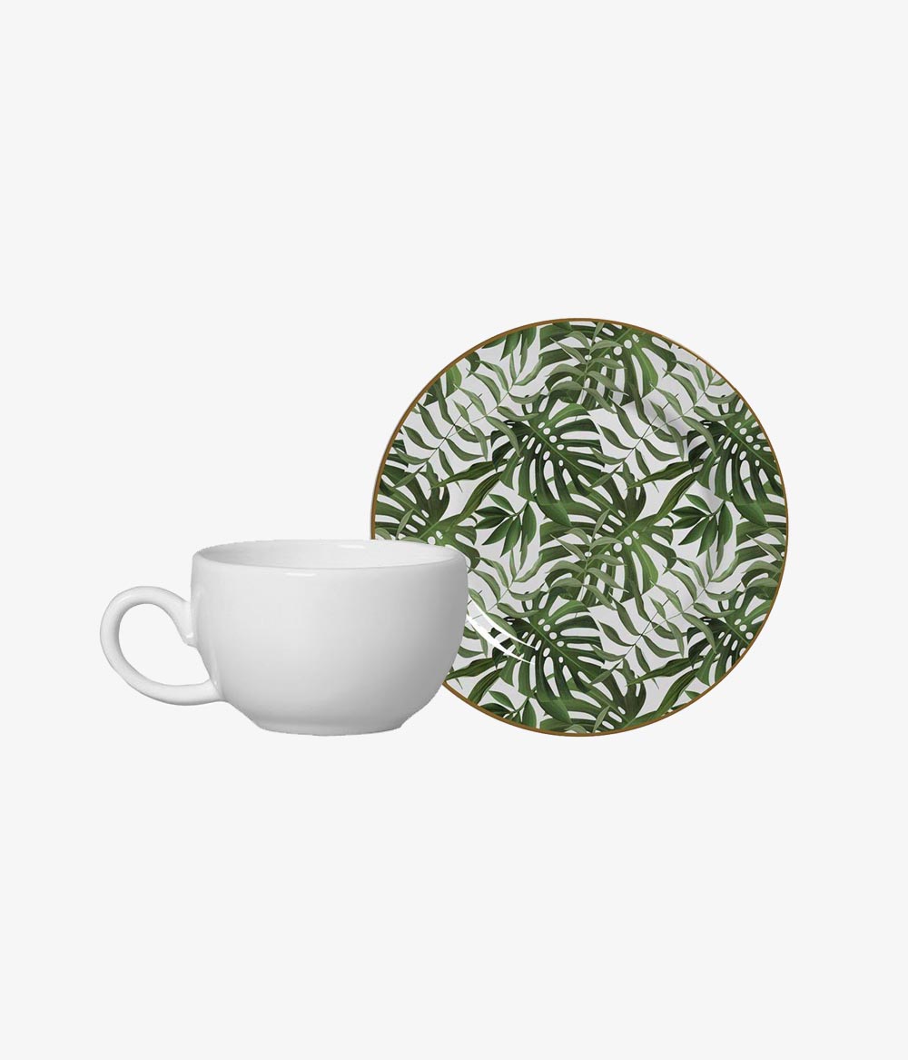 Conjunto 6 Xícaras de Café + 6 Pires Leopardo Conjunto 6 Xícaras de Café + 6 Pires Leopardo