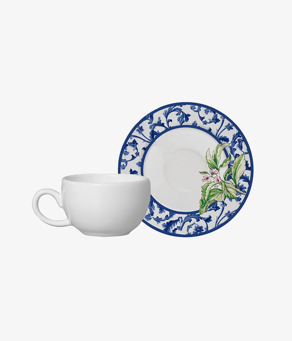 Conjunto 6 Xícaras de Café + 6 Pires Pavão Conjunto 6 Xícaras de Café + 6 Pires Pavão