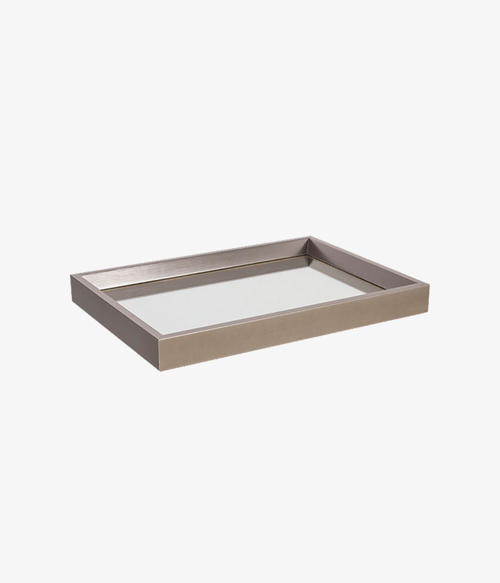 ESPELHO EMOLDURADO BANDEJA ESPEL.SL36 28X40 INOX 01 Espelho Emoldurado Bandeja Espelhada 28x40cm Inox