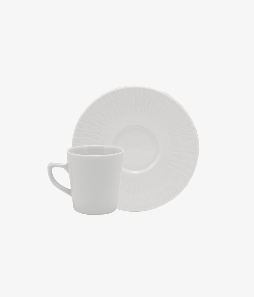 Conjunto c/ 6 Xícaras de Café c/ Pires Aspen Conjunto c/ 6 Xícaras de Café c/ Pires Aspen