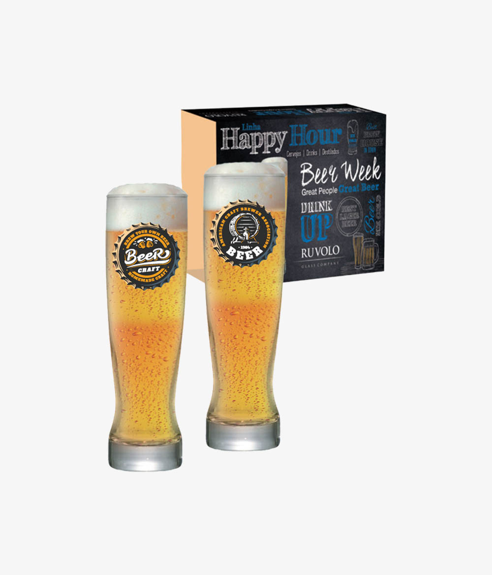 Conjunto 2 Peças Happy Hour Copo Genebra