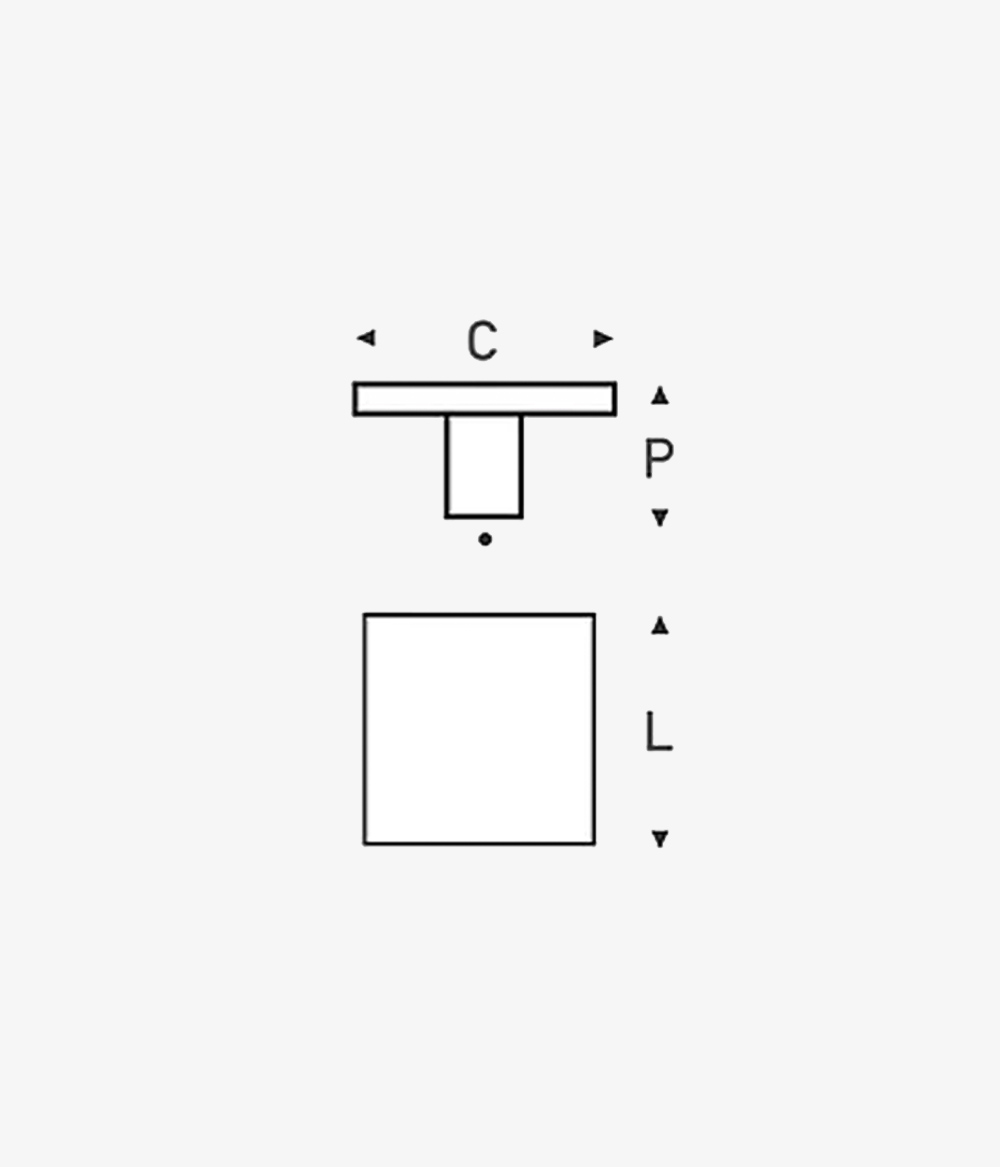 Puxador Firenze 35x35mm Puxador Firenze 35x35mm