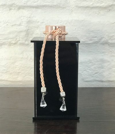 DIFUSOR ELEGANCE LUXO DECOR PRETO ROSE PINGENTE