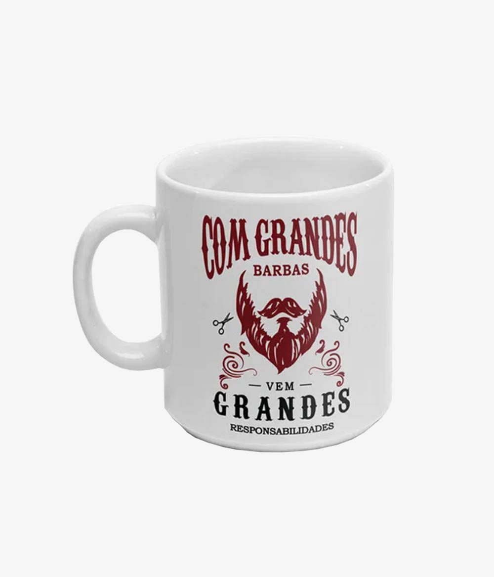 Caneca Branca Grandes Barbas