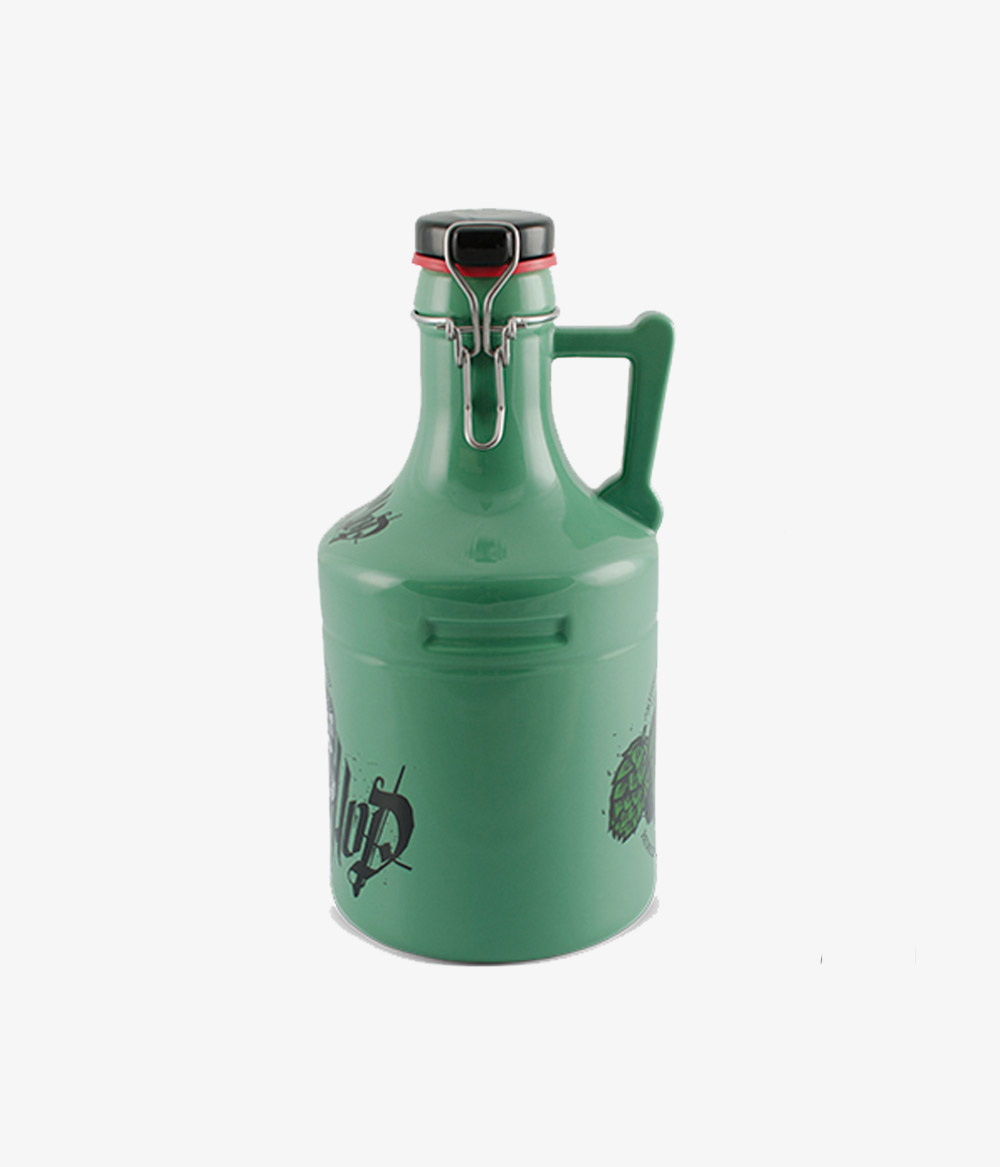 GARRAFÃO GROWLER 2L STEEL-DRY HOP PISTACHE PRETA 02 Garrafão Growler 2L Steel-Dry Hop