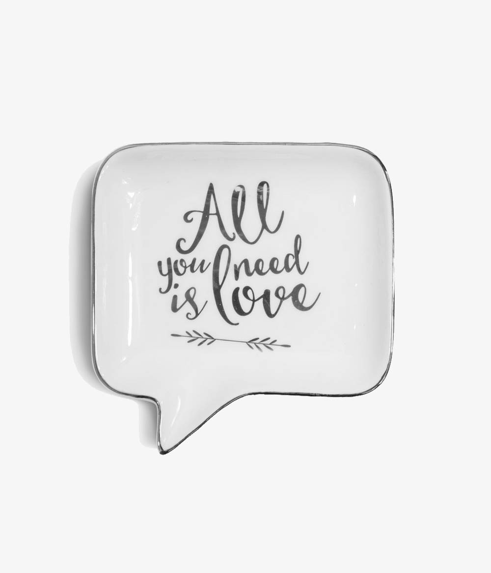 Prato Decorativo All You Need Is Love Prato Decorativo All You Need Is Love