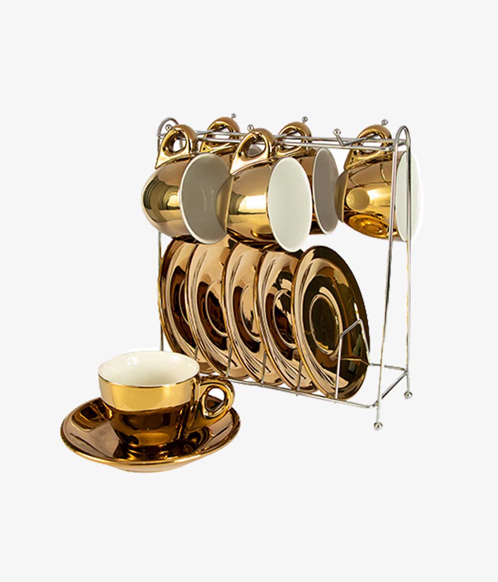 Jogo de Xícaras de Café Chrominho Com 13PCs Jogo de Xícaras de Café Chrominho Com 13PCs