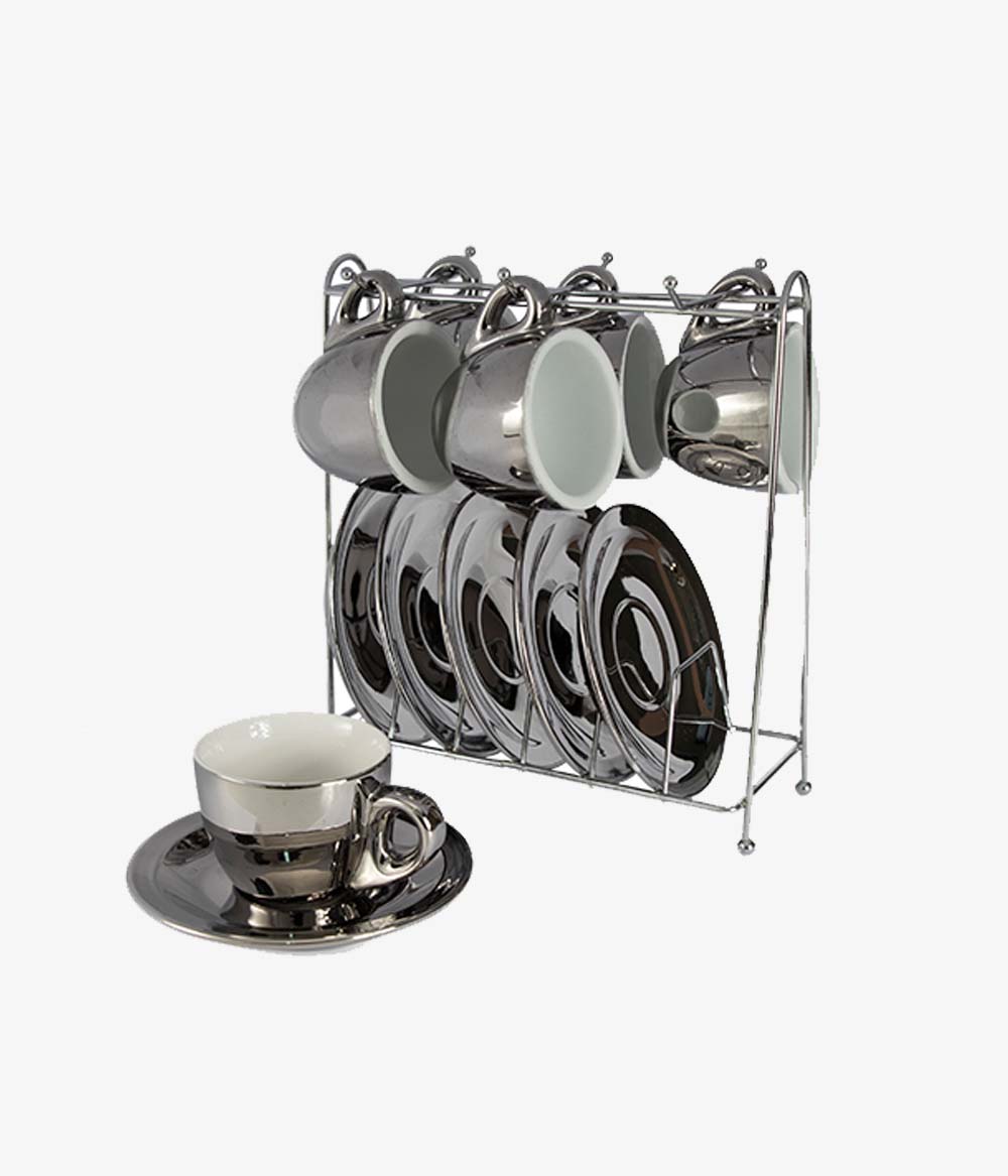 Jogo de Xícaras de Café Chrominho Com 13PCs Jogo de Xícaras de Café Chrominho Com 13PCs