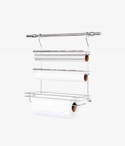 Porta Rolo Triplo Serrilhado Inox