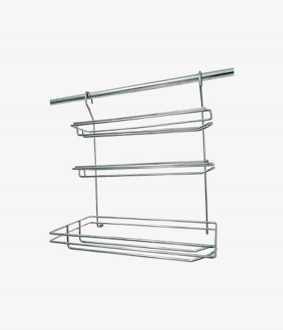 Porta Rolo Triplo Serrilhado Inox