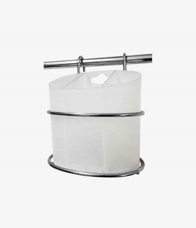 Porta Talher Branco c/ Suporte de Inox