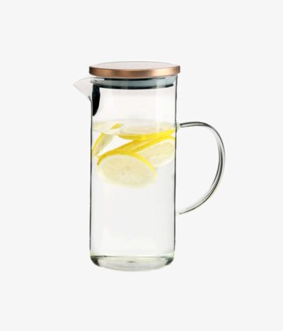 Jarra borossilicato com tampa prata