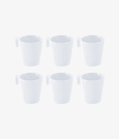 Mini canecas em cerâmica jogo 6 peças 80ml
